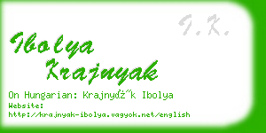 ibolya krajnyak business card